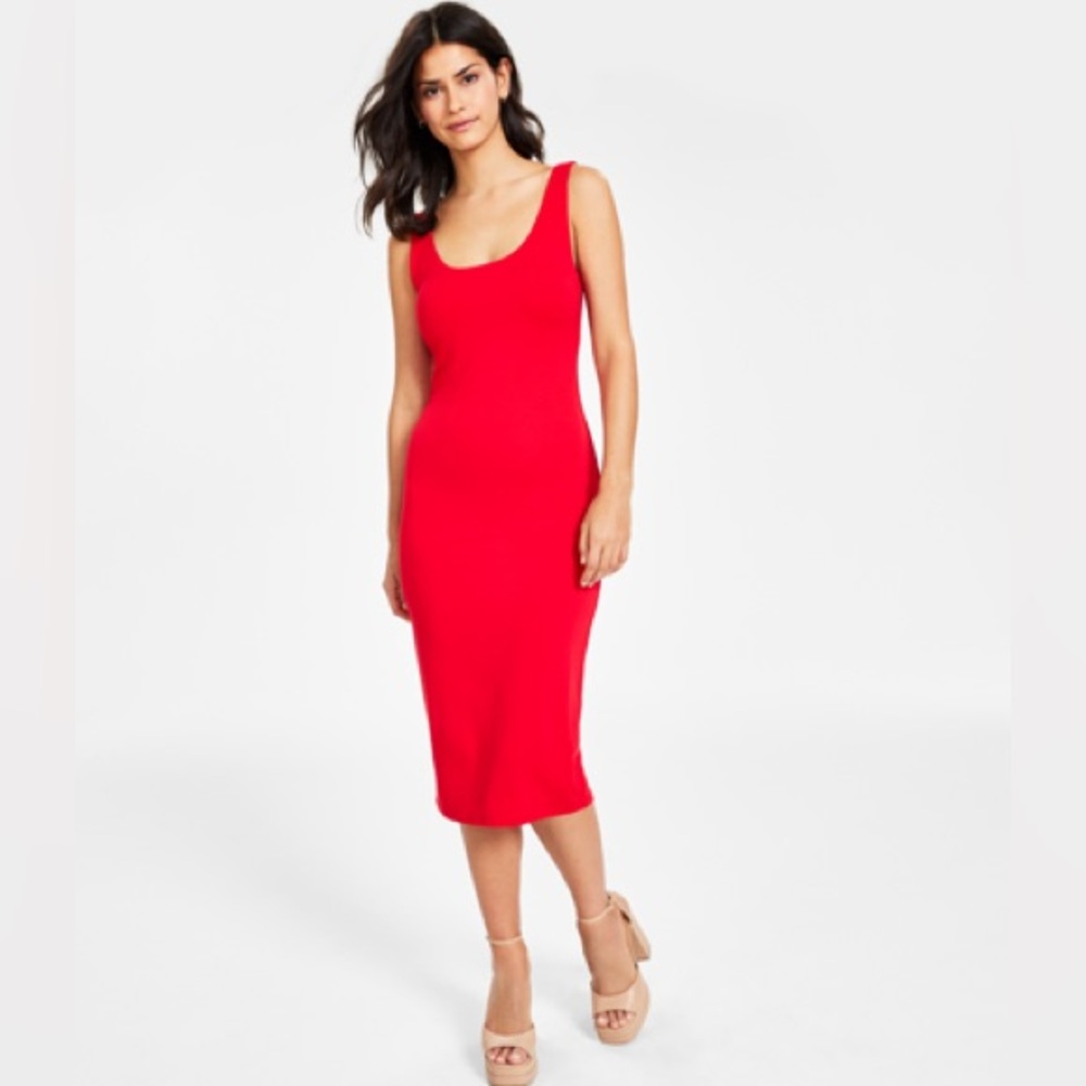Bar III Sleeveless Scoop Neck Bodycon Midi Dress XL